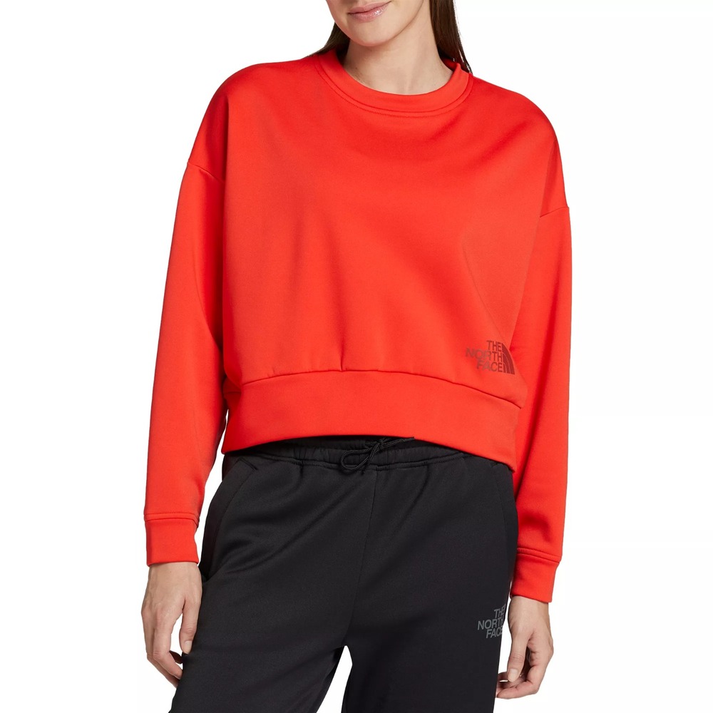The North Face Horizon Performance Fleece Crew Sweatshirt Fiery Red Wmns X-Large